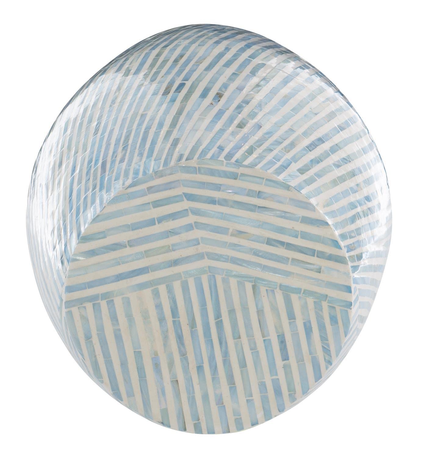 Linon Prianna Drum Side Table - Light Blue End Table for Living Room, Bedroom, or Office - Perfect for Small Spaces & Home Decor