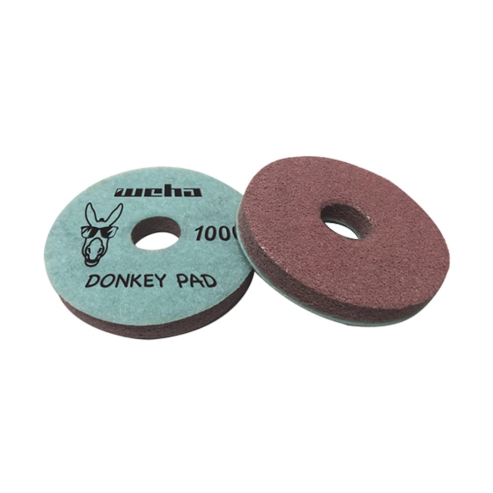 Weha 4 Inch Donkey Quartz Surface Polishing Pad - 1000 Grit for Stone, Granite & Marble Countertop Restoration & Refinishing