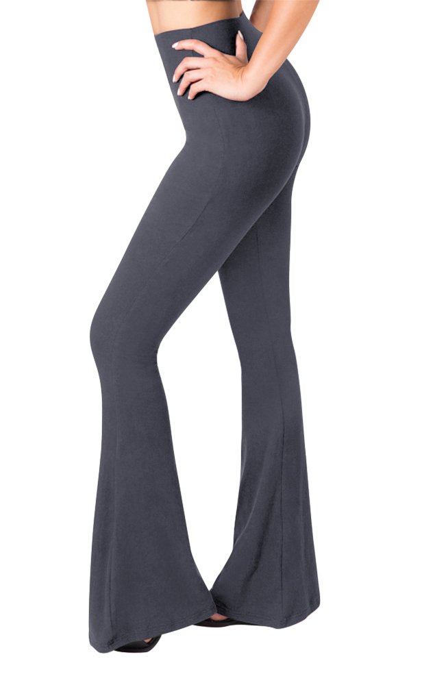 SATINA Women's Palazzo Pants - Ultra Soft High Waisted Flare Lounge Pants with 16 Color Options | Perfect for Yoga, Travel & Casual Wear