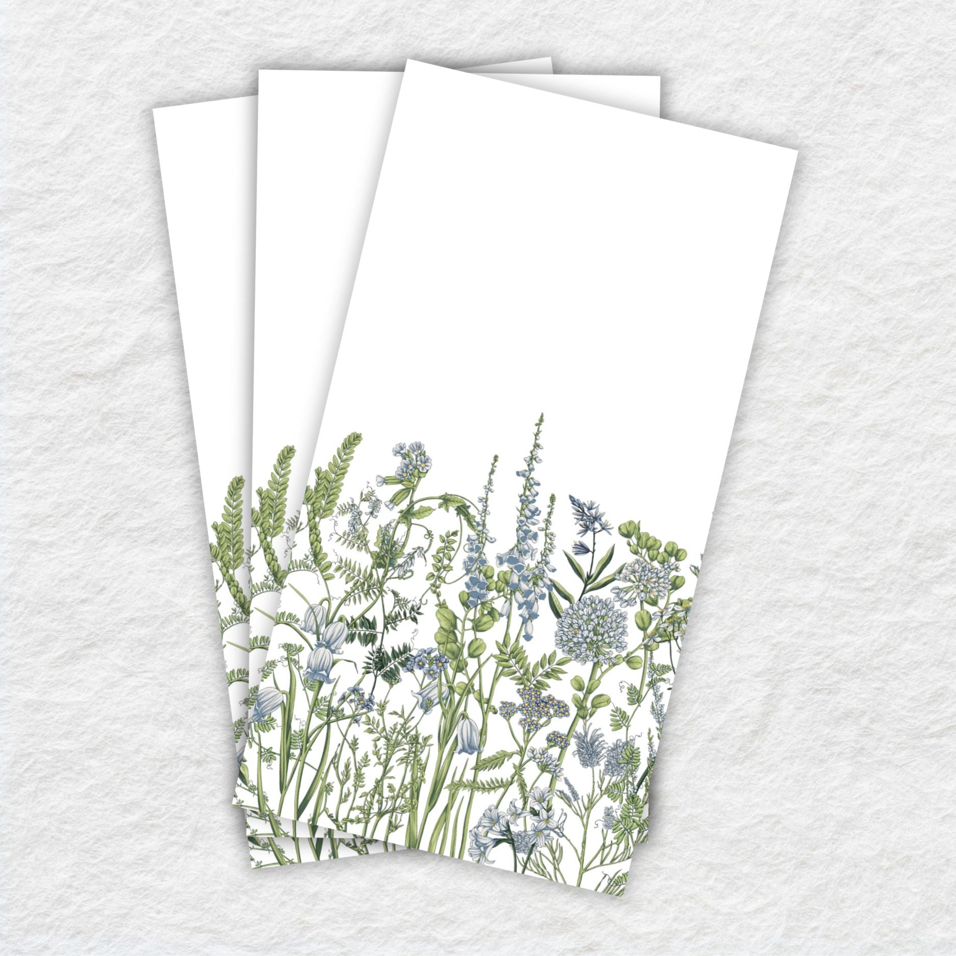 Premium Disposable Linen-Style Paper Guest Towels - 16 Pack, Blue Fields - Perfect for Parties, Weddings & Upscale Restaurants