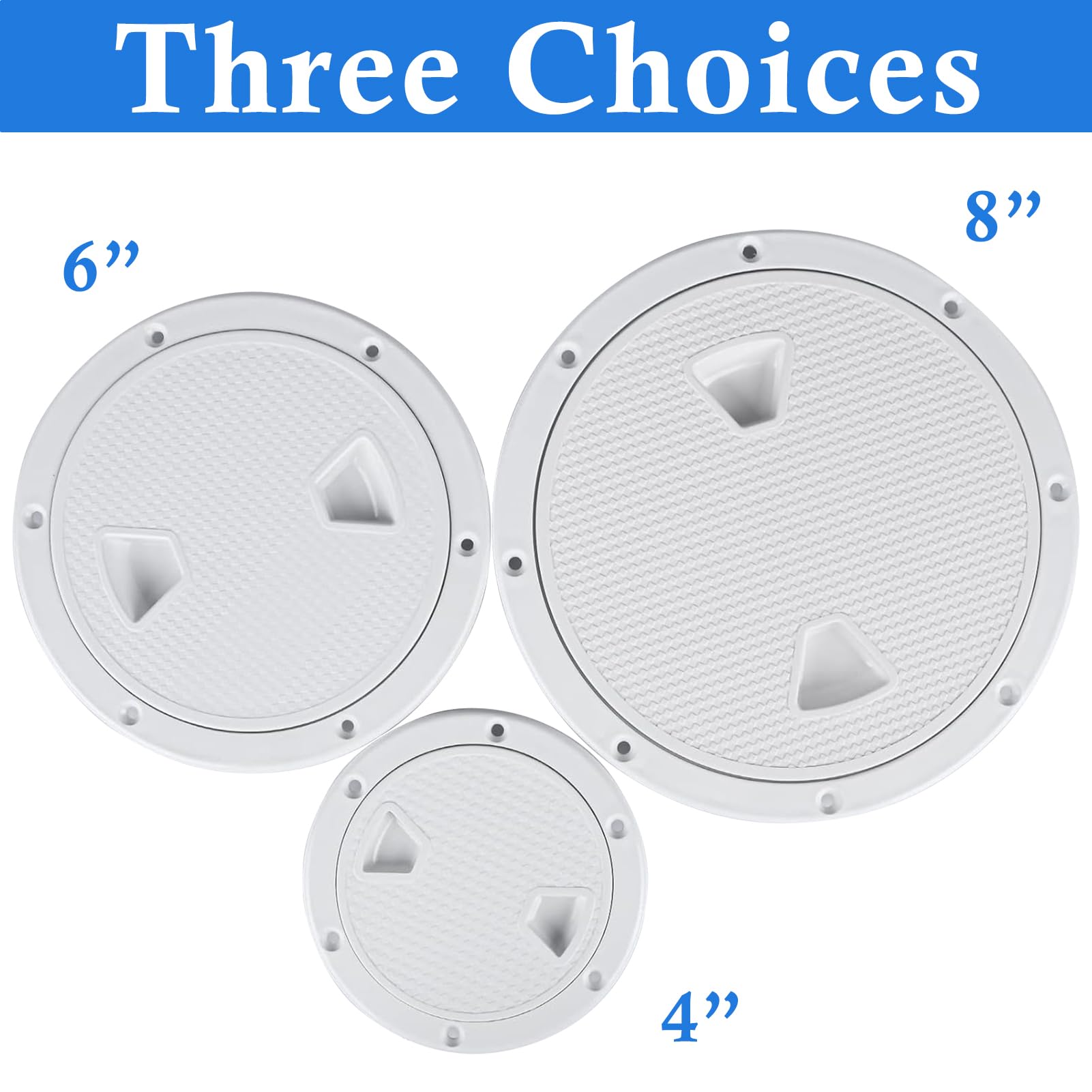 4 Inch Round Marine Boat Inspection Deck Plate Hatch - Waterproof with Detachable Cover & Pre-Drilled Holes for Kayak, Yacht & Outdoor Installations | Perfect for Deck Access, Storage & Maintenance on Boats and Watercraft