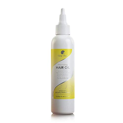 Kinky Tresses Natural Hair Growth Oil | Organic Nourishing Blend for Split Ends & Scalp Health | Argan Coconut Castor Oil Treatment | All Hair Types | 4 Oz | Daily Styling & Night Repair