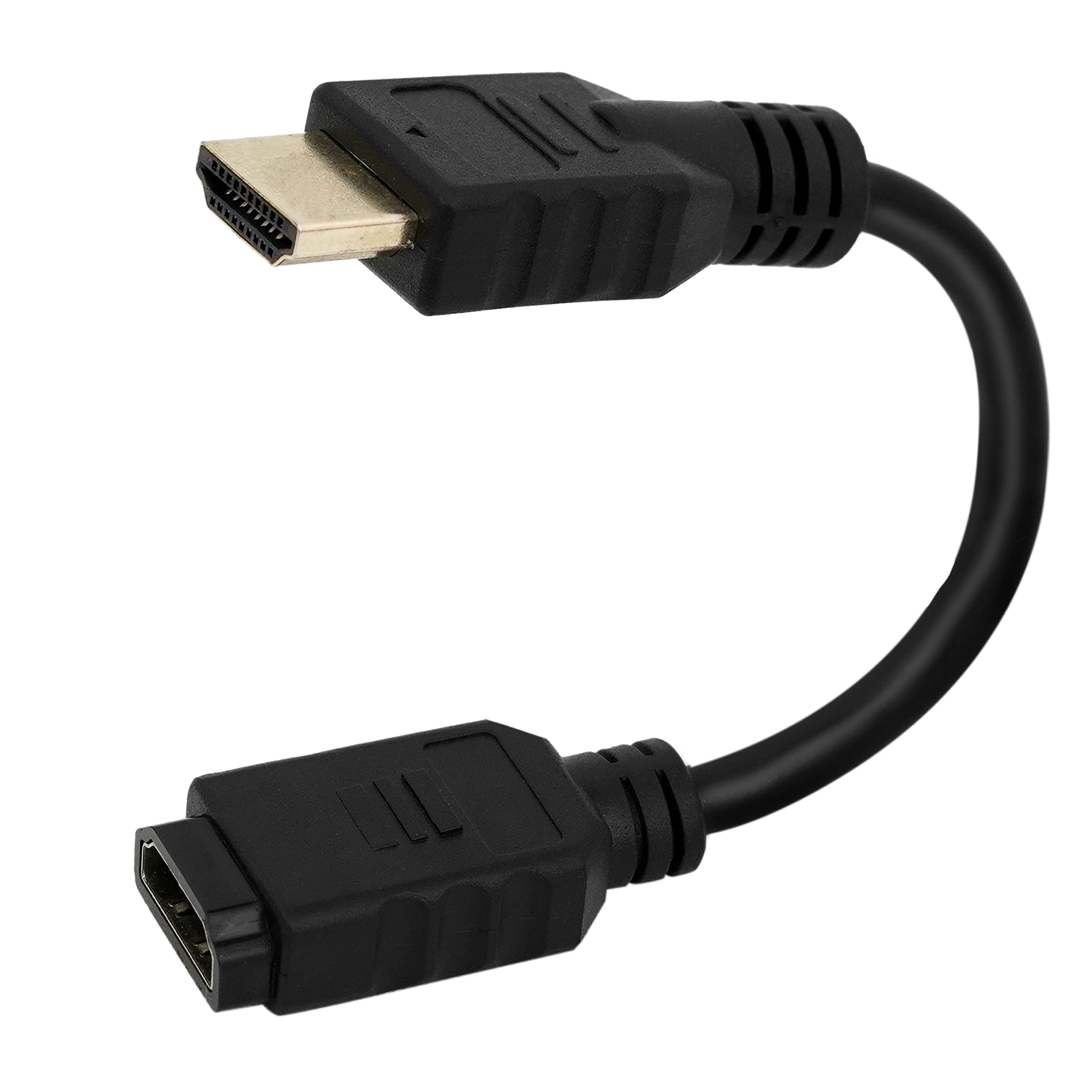 Storite 10cm-100mm High Speed HDMI Male to Female Swivel Adapter Cable - 4K 60Hz HDMI Extension Cord for TV, Monitor, Laptop, Gaming Console - Flexible Rotating Connector for Home Theater & Office Setup (Black)