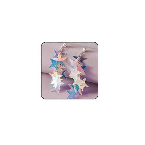 2_Iridescent Star Tassel Earrings