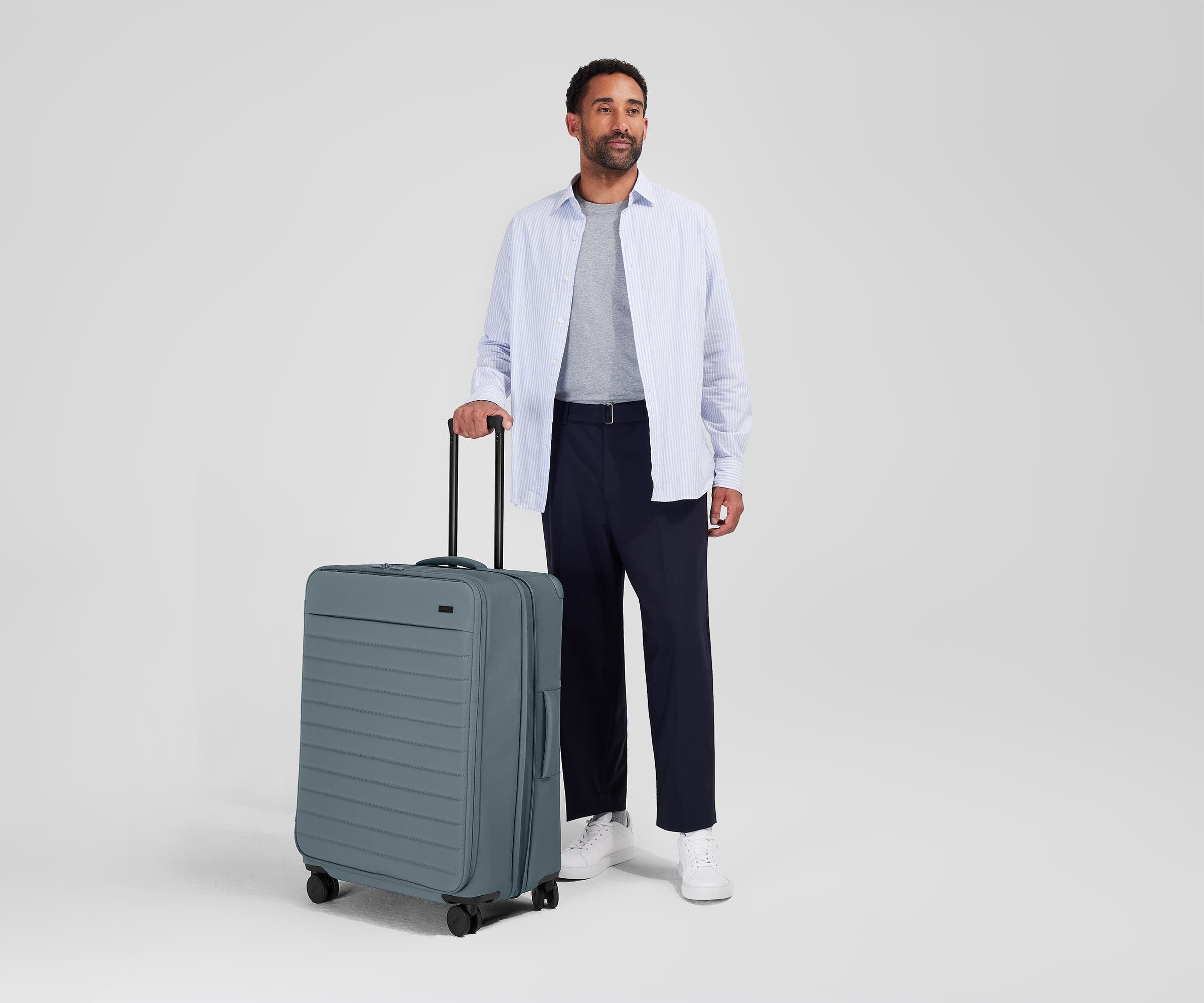 Premium Softside Large Luggage in Coast Blue - Spacious & Durable Suitcase for Travel, Business Trips & Vacations