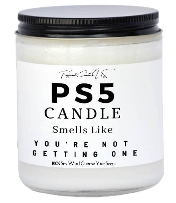 PS5 Scented Candle - Funny Gamer Gift for Valentine's Day, Birthday & Prank | Playstation 5 Aroma Candle for Men & Women | Perfect for Gaming Rooms, Office Decor & Relaxation