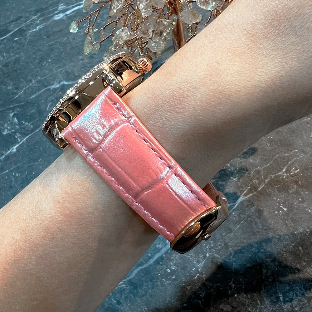 Aries Gold Pink Genuine Leather Strap Women's Watch L 5046 RGPK PK - Elegant Fashion Accessory for Daily Wear & Special Occasions