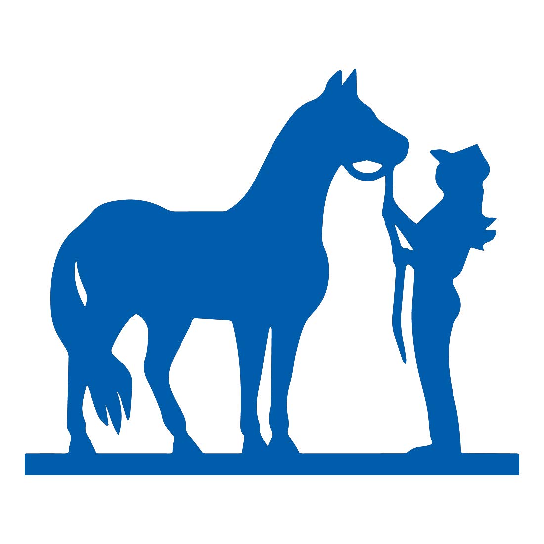 Premium Waterproof Vinyl Decal Stickers (Set of 2) - Horse 7 Design in Azure Blue for Laptop, Phone, Helmet, Car Window, Bumper, Mug, Cup, Door & Wall Decoration - Perfect for Personalizing Devices, Home Decor & Gift Giving