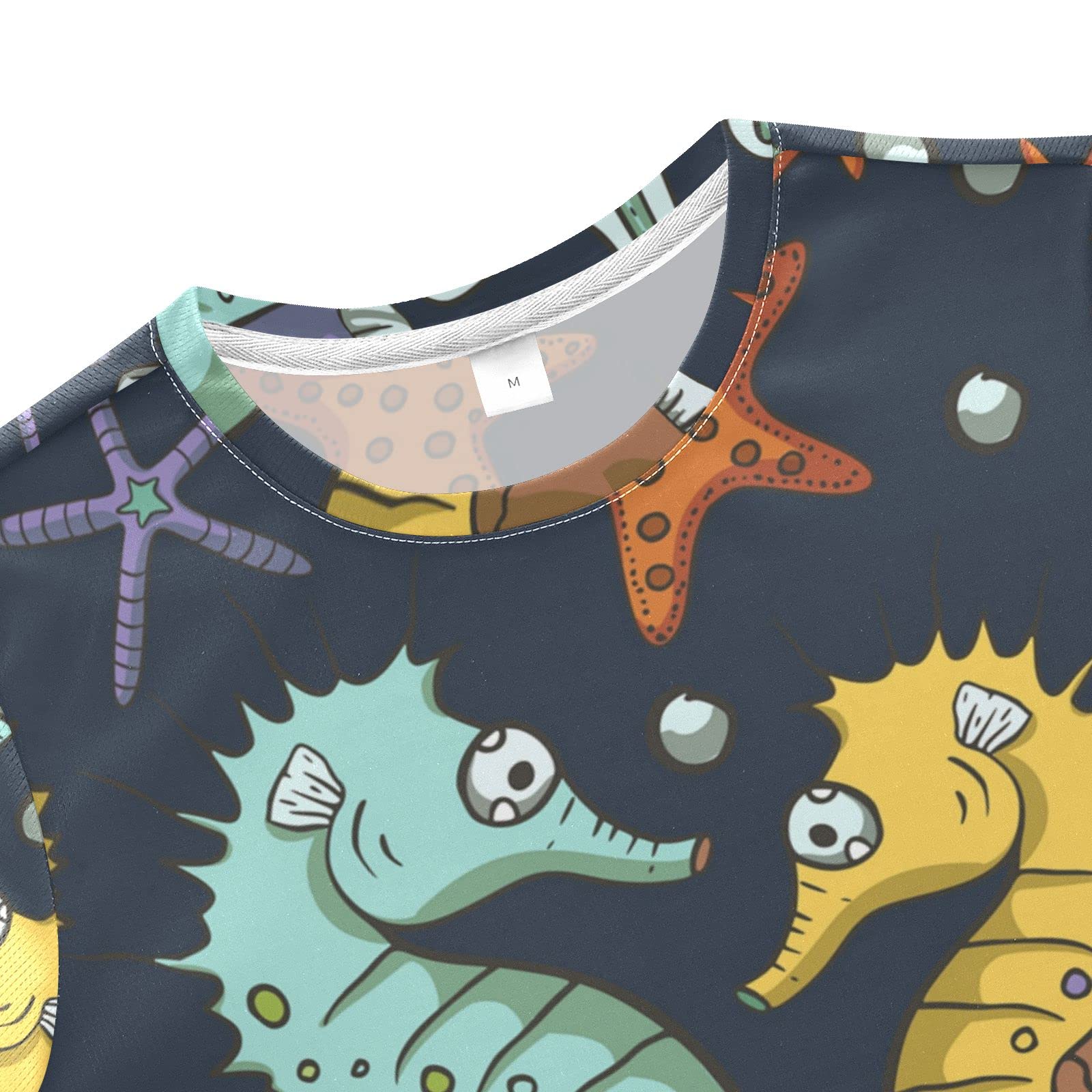 **Boys' Summer Outfits - Night Sea Print Shirt & Shorts Set | Playwear for Kids & Toddlers | Beach, Park & Outdoor Activities**