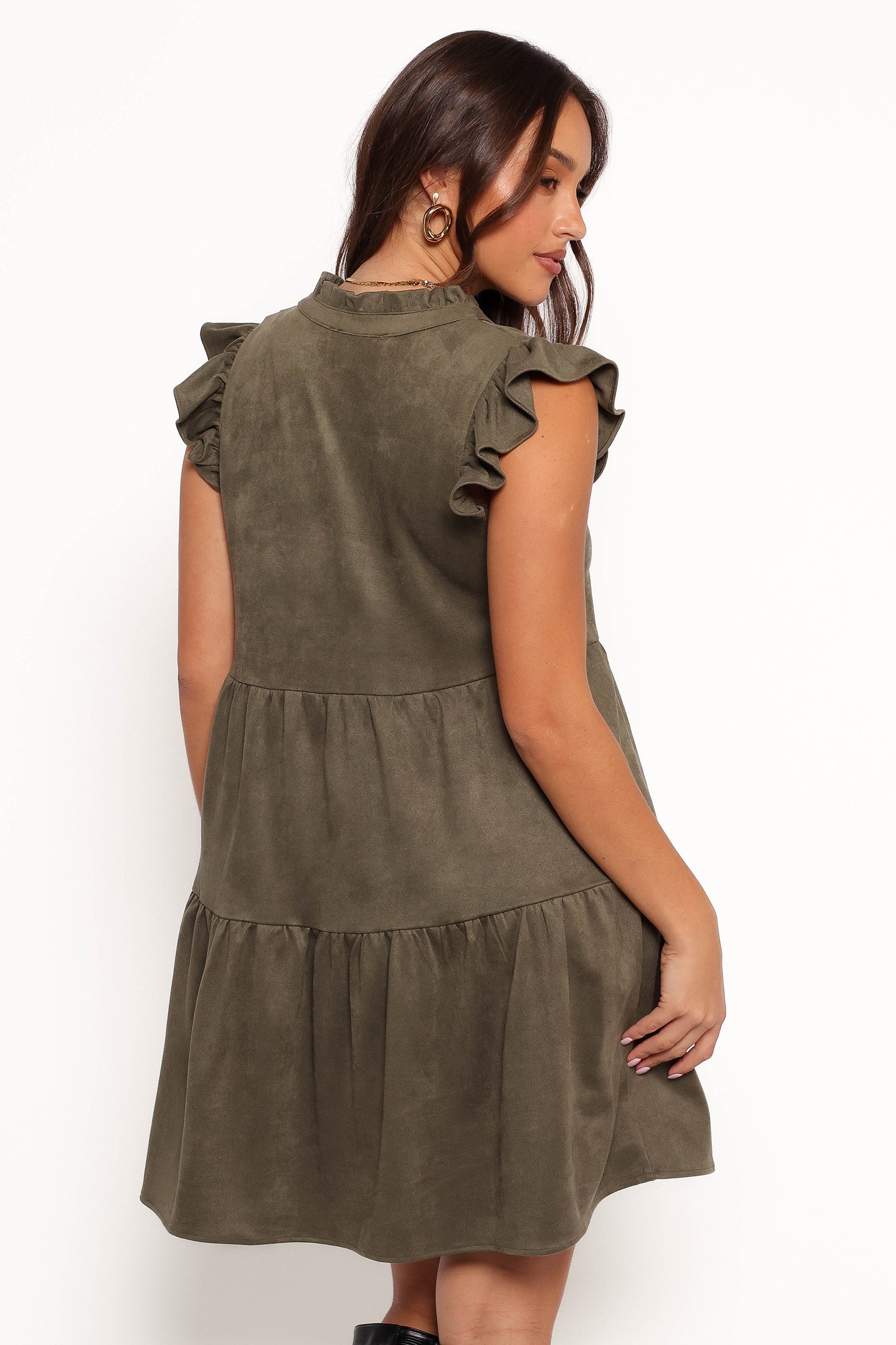 Alyx Mini Dress in Olive Green - Stylish & Comfortable for Casual Outings, Parties, and Date Nights
