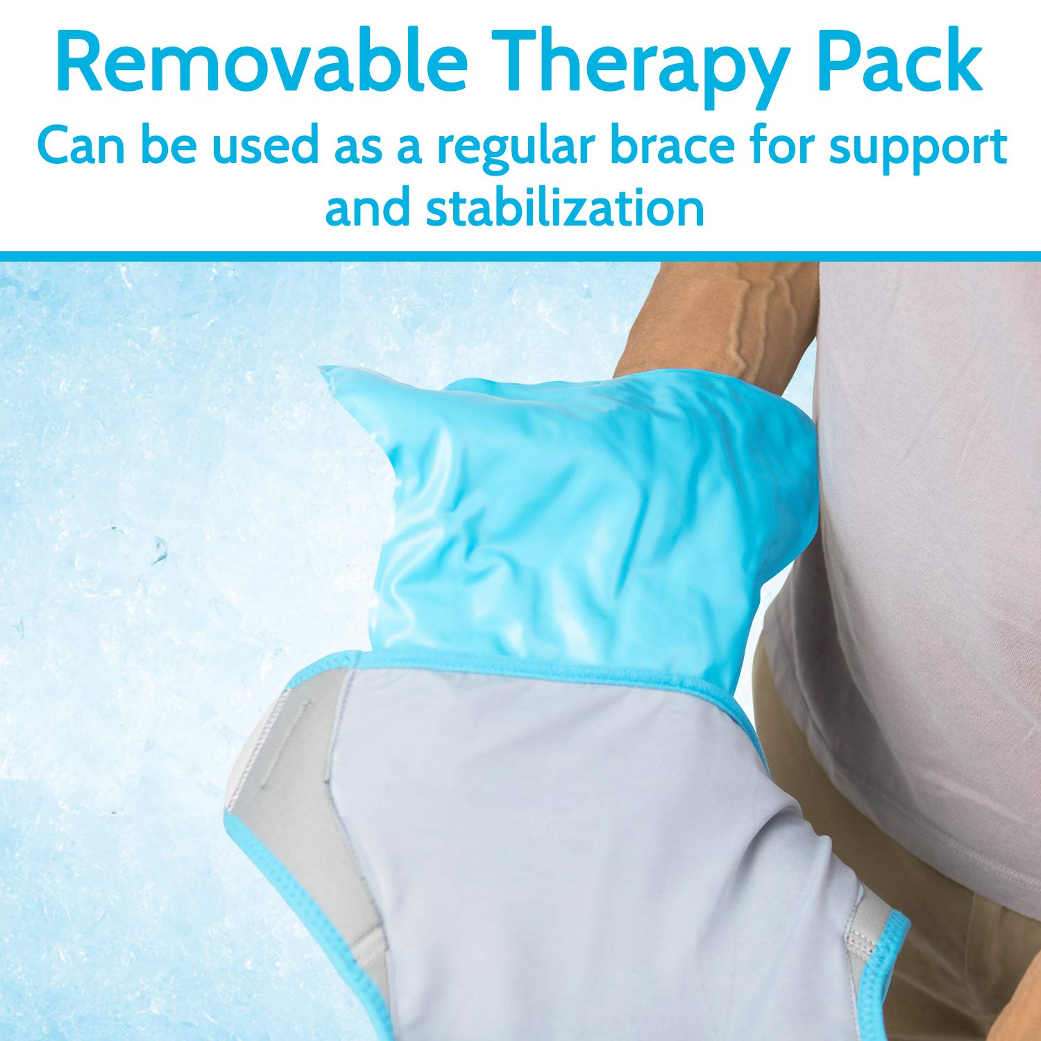 Arctic Flex Shoulder Ice Pack Brace - Reusable Cold & Hot Therapy Gel Wrap for Pain Relief - Compression Support for Tendonitis, Dislocated Joint, Rotator Cuff (Left & Right Arm) - Ideal for Post-Surgery Recovery, Sports Injuries & Arthritis Pain Management