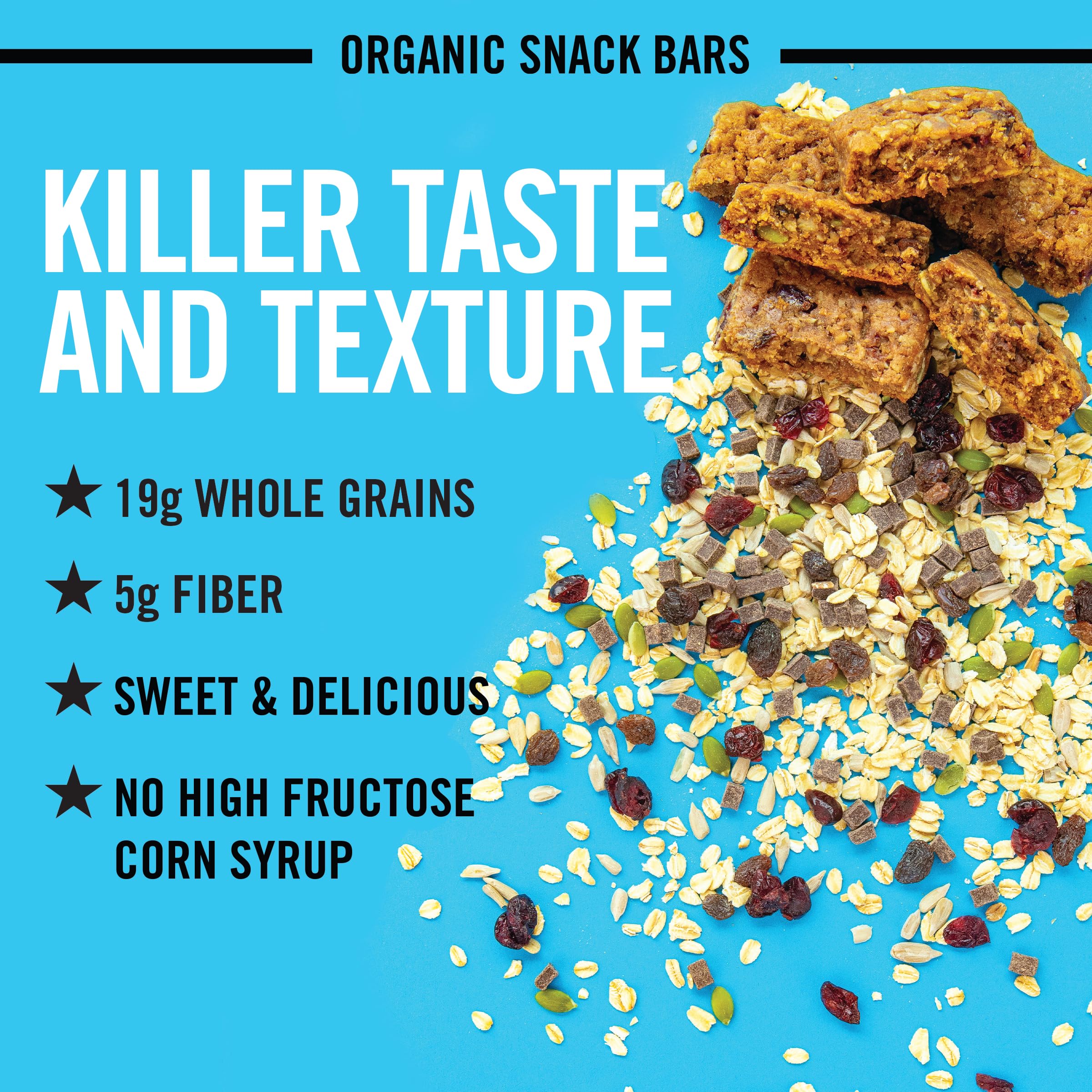 Dave's Killer Bread Organic Snack Bars - Trail Mix Crumble | Healthy On-the-Go Snacks for Hiking, Work & School Lunch | Gluten-Free & Non-GMO