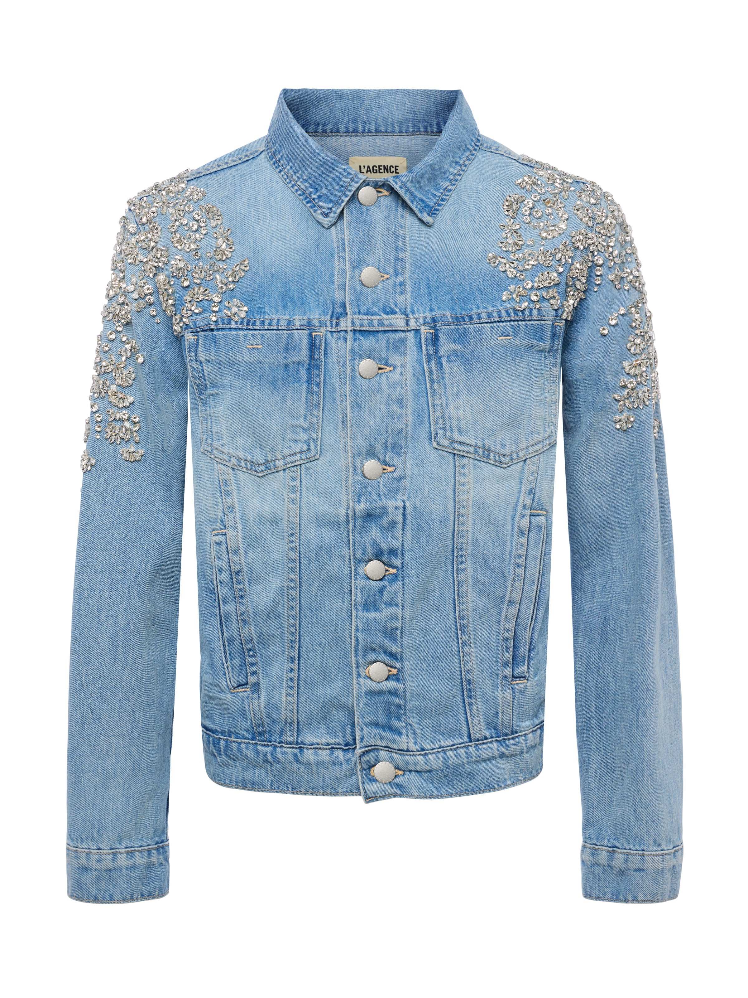 Mack Crystal Embellished Jacket for Women - Sparkling Rhinestone Party Blazer - Perfect for Evening Events, Weddings & Night Out