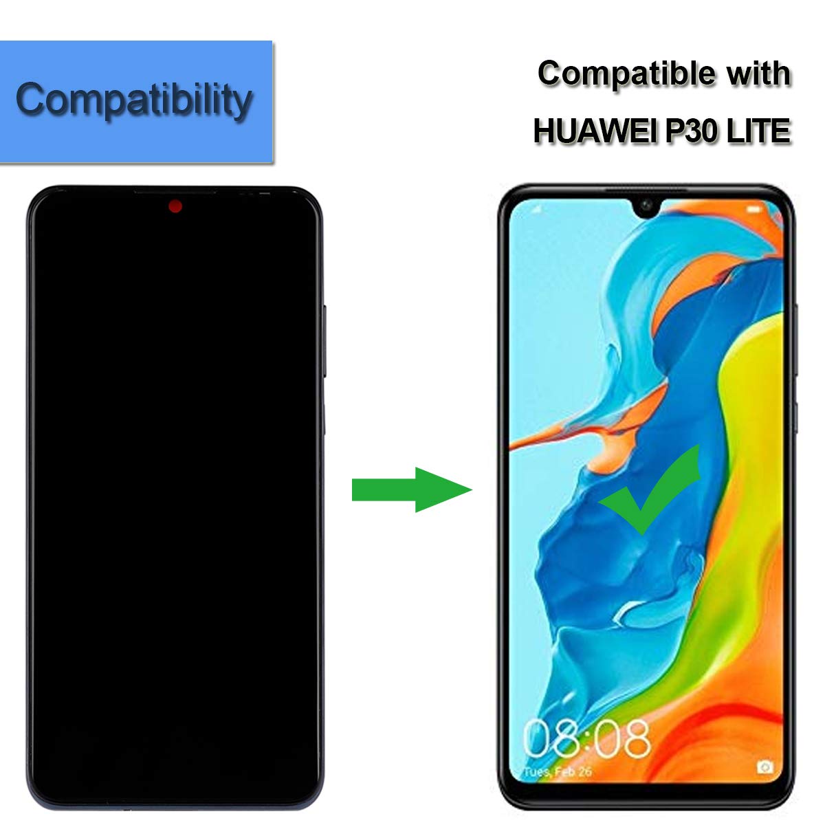Huawei P30 Lite LCD Screen Replacement - 6.15