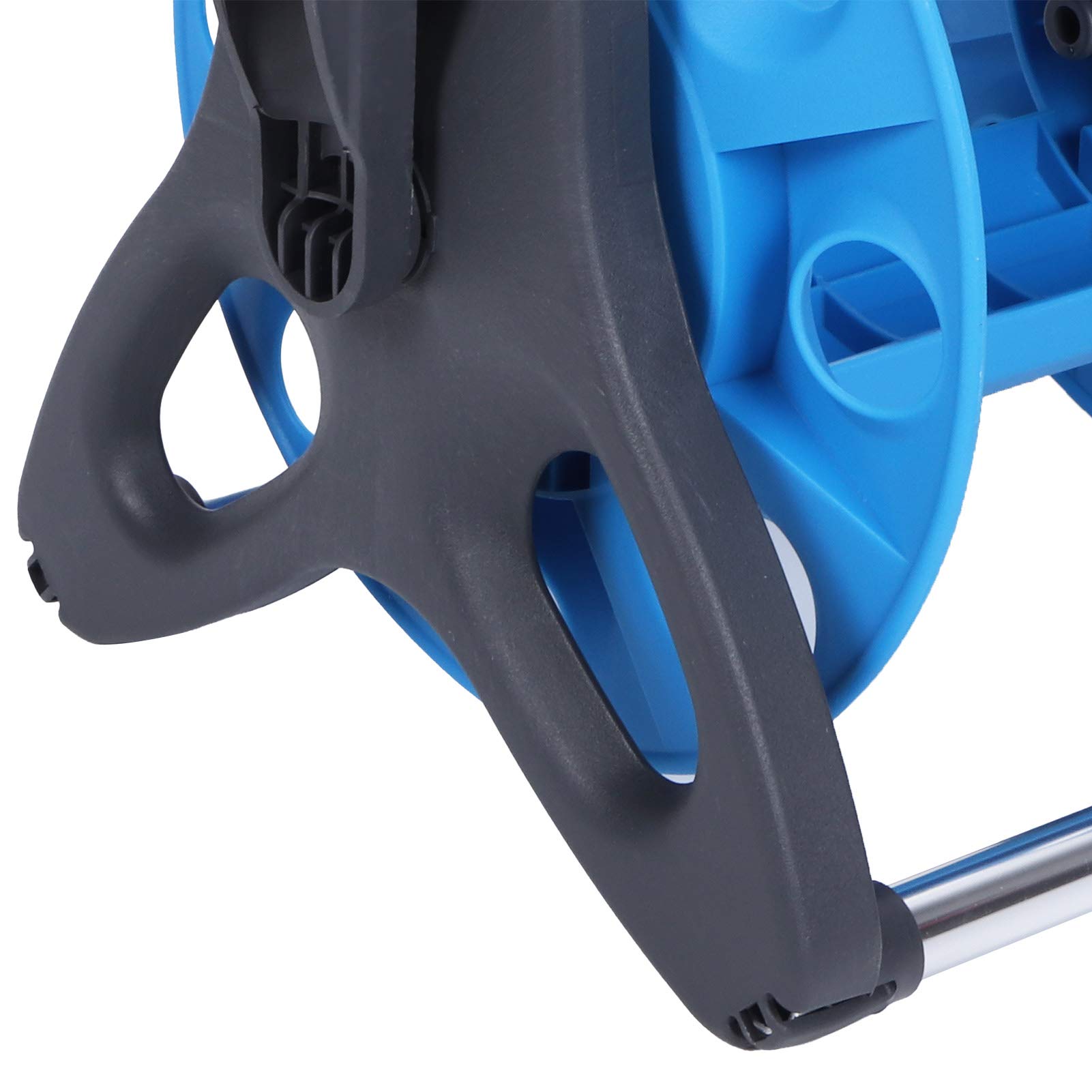 Portable Garden Hose Reel with Folding Handle - 1/2 Inch Water Pipe Storage Organizer for Home Gardening, Lawn Care, and Agricultural Use | Durable Hose Winding Tool for Outdoor Watering & Irrigation