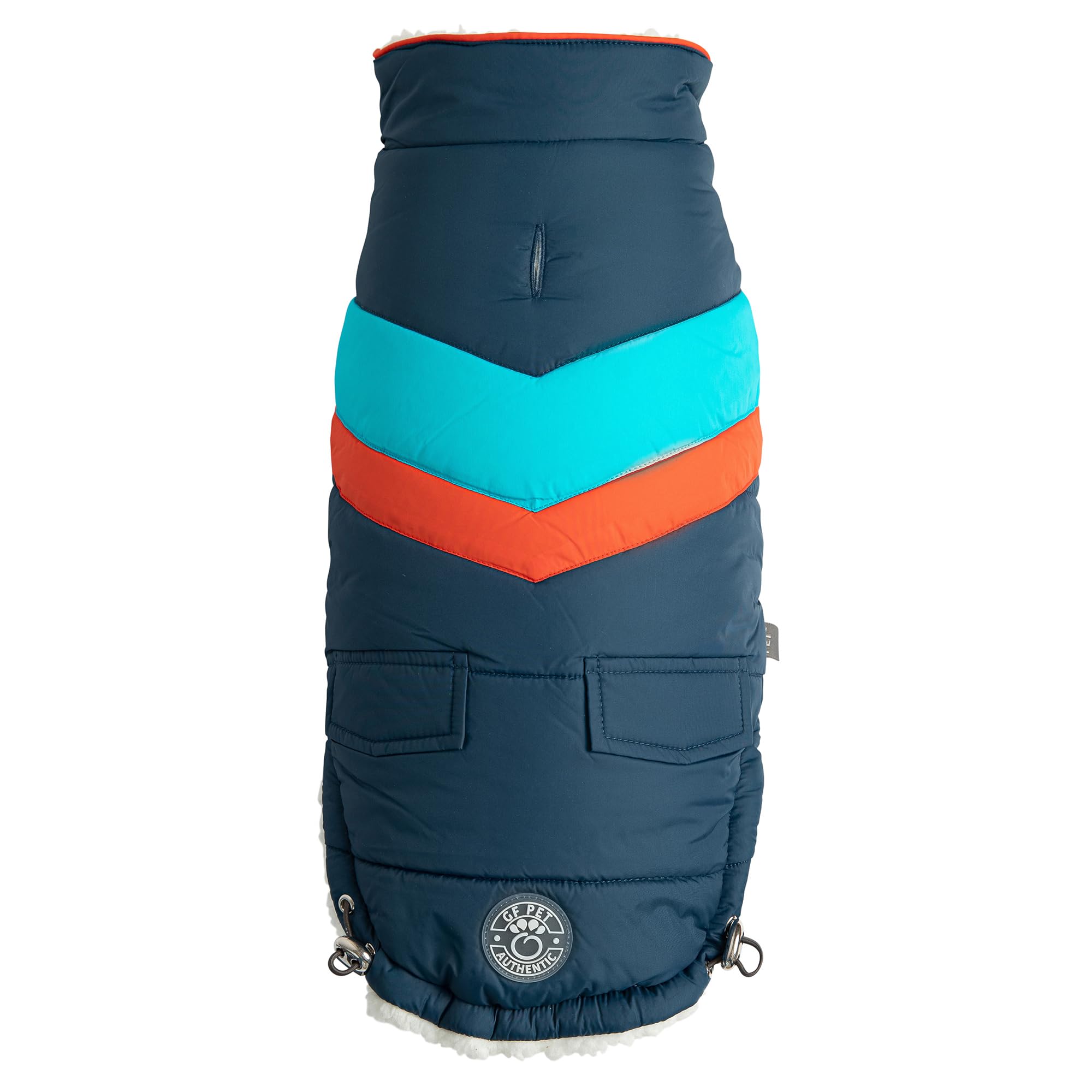 Navy Alpine Dog Puffer Jacket - Warm Winter Coat for Large Dogs - Perfect for Cold Weather Walks & Outdoor Adventures