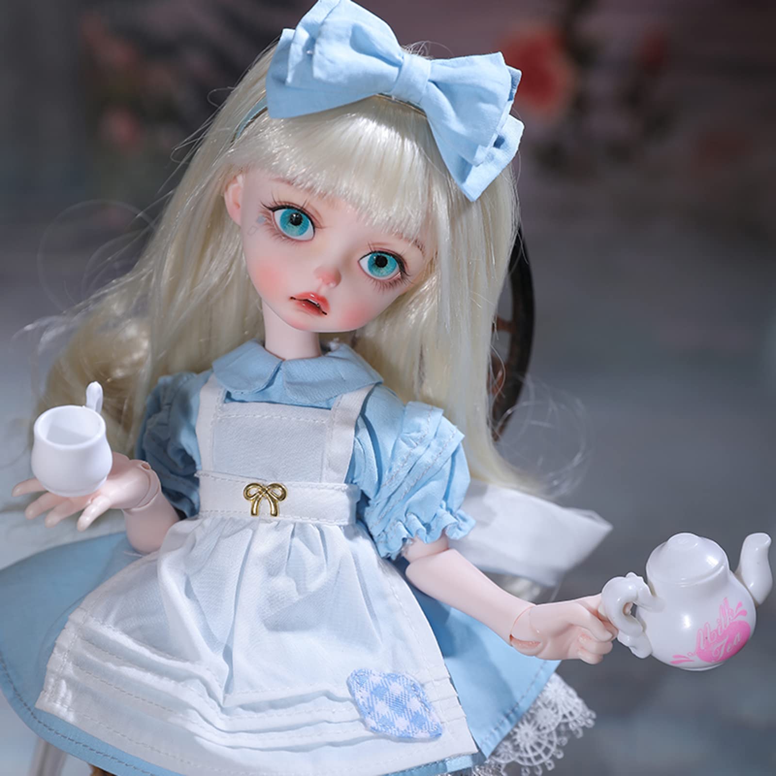 1/6 Scale 27.5cm BJD Ball Jointed Doll - Flexible Alice SD Action Figure, High-End Humanoid Collectible DIY Toy | Perfect Gift for Girls, Birthday Present | Anime Cosplay, Photography Prop, Home Decoration