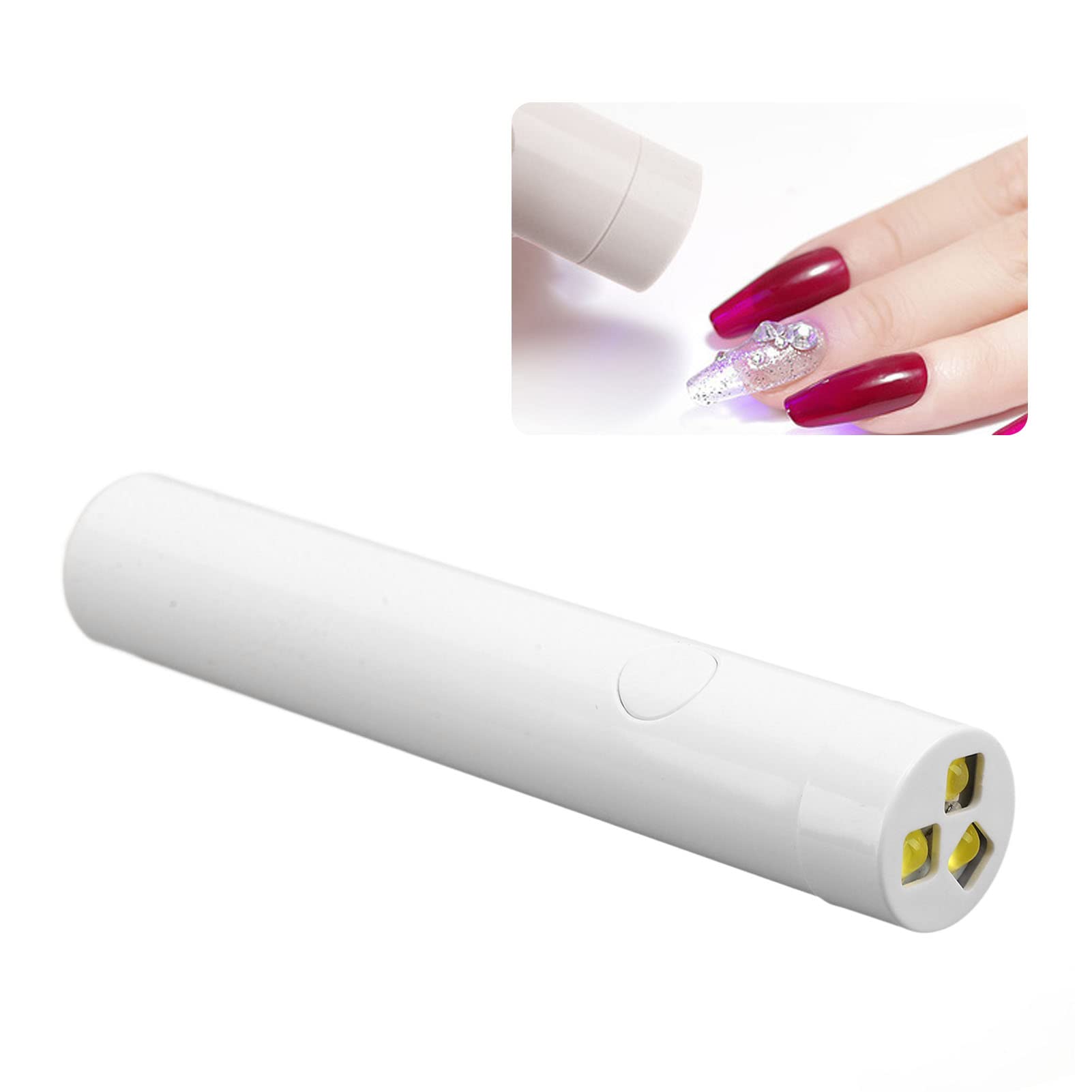Brrnoo LED Nail Lamp Pen - Portable Mini UV Gel Nail Dryer for Manicure, Single Finger Curing Light, Handheld Nail Polish Dryer for Home & Salon Use - Perfect for Gel Polish, Acrylic Nails and DIY Nail Art