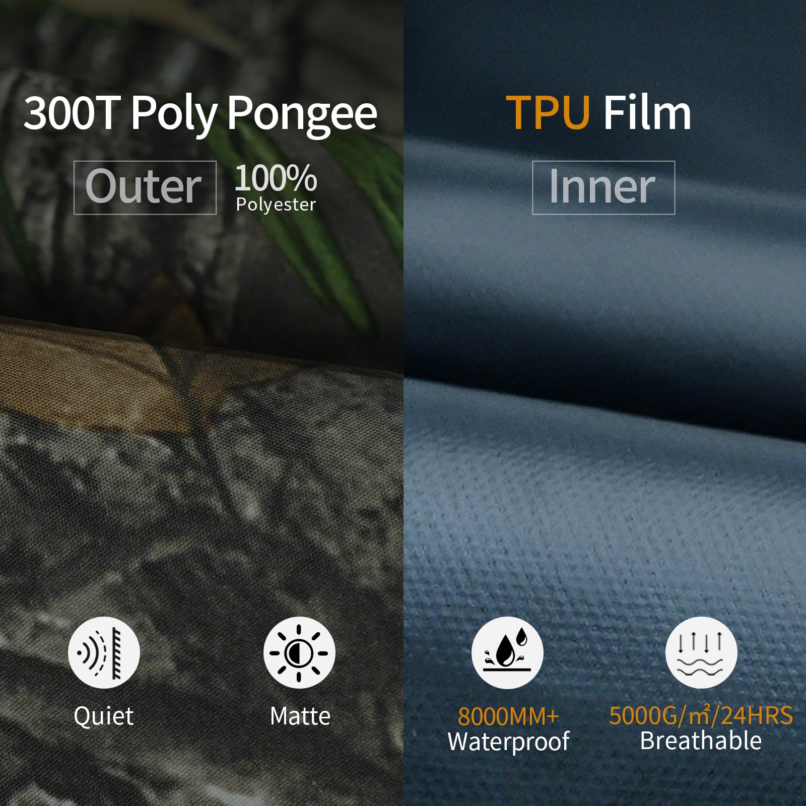 Waterproof Camo Rain Pants for Men - Lightweight Hunting & Hiking Gear