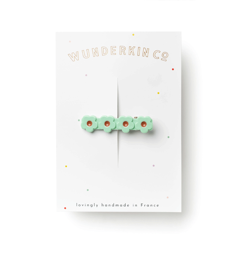 Vintage Milk Glass Flower Hair Clip by Wunderkin - Elegant Hair Accessory for Weddings, Parties & Everyday Wear