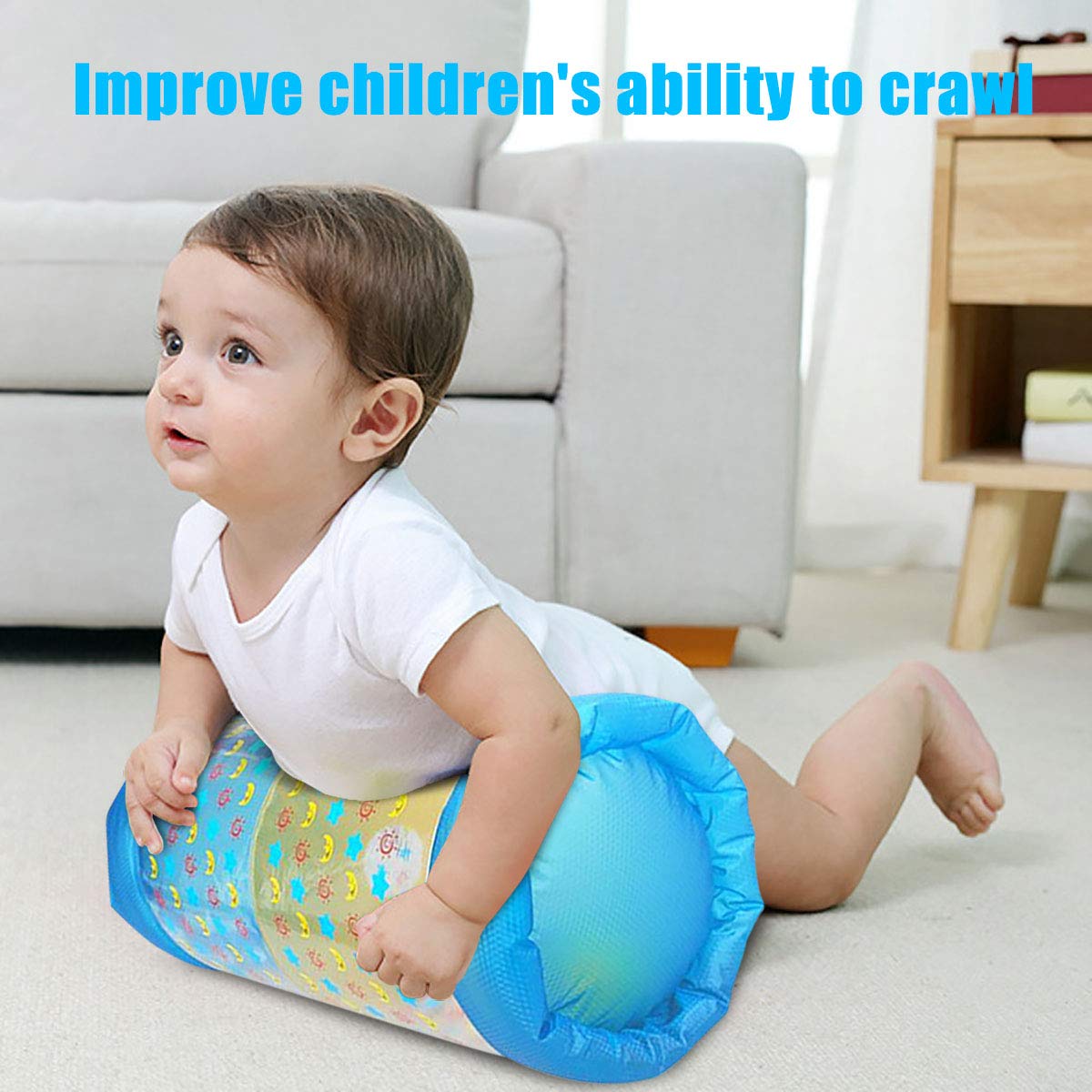 Sensory Fidget Toys for Babies 6-36 Months - Blue Crawling & Fitness Toys to Improve Hearing, Touch, Muscle Development & Coordination - Perfect for Tummy Time, Early Learning & Playtime Activities