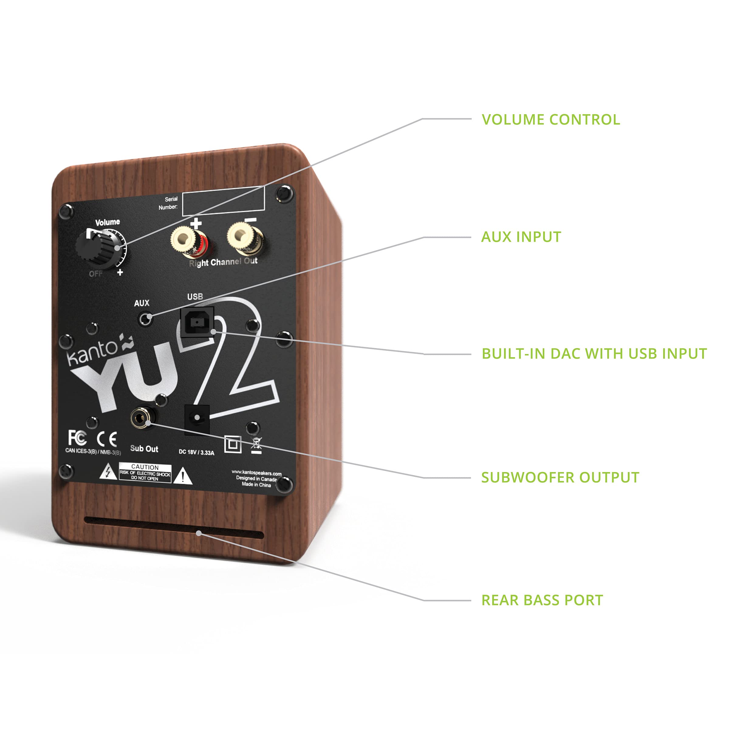 Kanto YU2 Powered Desktop Speakers - 3