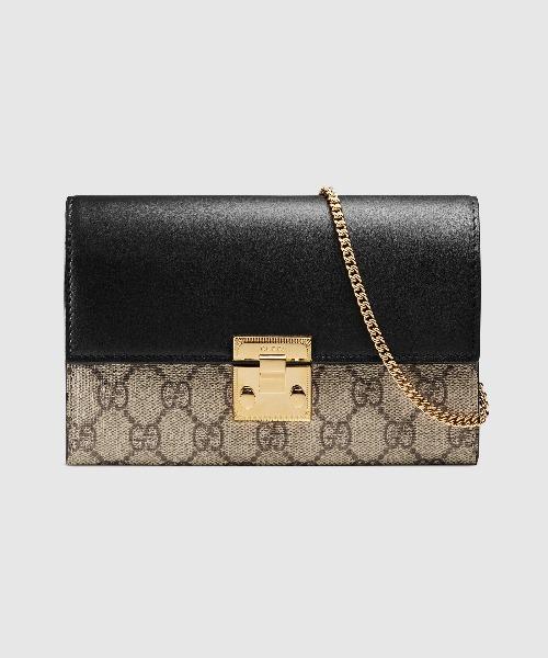 Gucci GG Padlock Continental Wallet for Women - Beige & Ebony Leather Crossbody Wallet with Gold-Tone Hardware | Perfect for Travel, Shopping & Everyday Use
