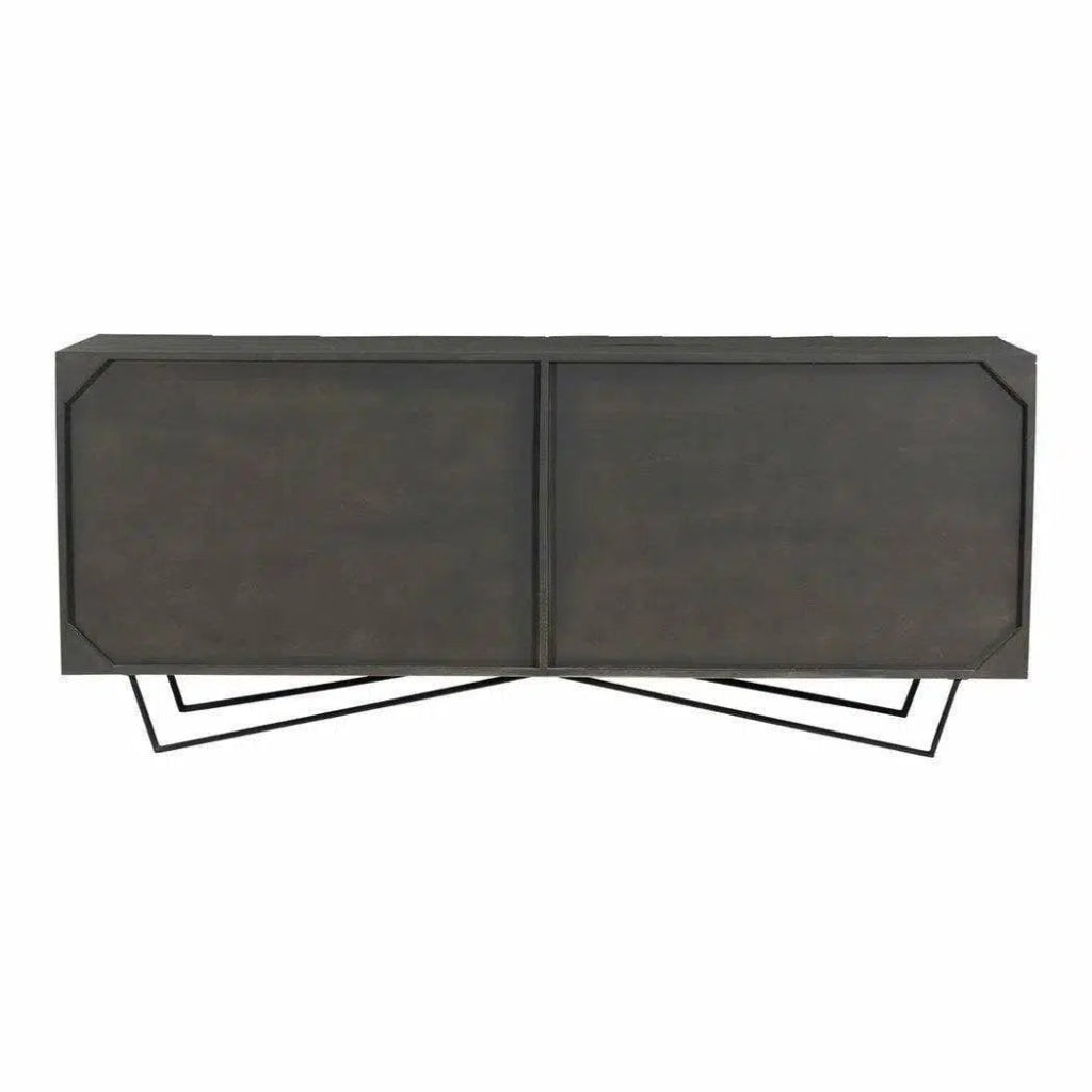 71 Inch Modern Sideboard Buffet Cabinet - Charcoal Grey Finish for Dining Room, Living Room & Entryway Storage