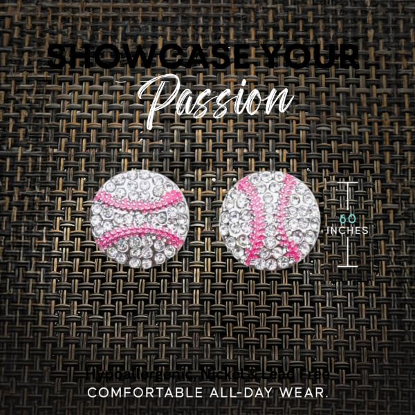 Baseball Stud Earrings for Women - Stylish Baseball Jewelry Gift for Moms & Fans | Baseball Lover Accessories | Perfect for Games, Parties & Sports-Themed Outfits