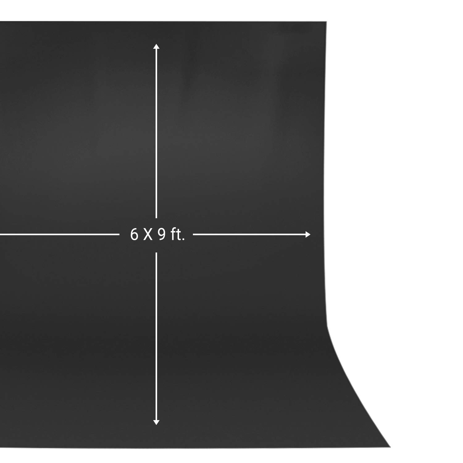6 ft. x 9 ft. Black Muslin Photography Backdrop - Durable Reusable Fabric for Photo Shoots, Video Background & Studio Portraits | LS LIMO STUDIO AGG3055 | Perfect for Weddings, Events & Professional Photography