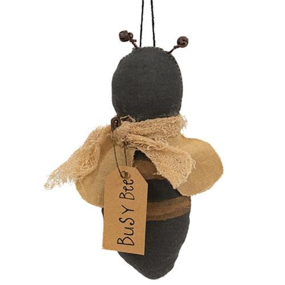 Primitive Busy Bee Ornament - Rustic Farmhouse Decor for Wall or Shelf - Perfect for Kitchen, Living Room & Nursery Decor
