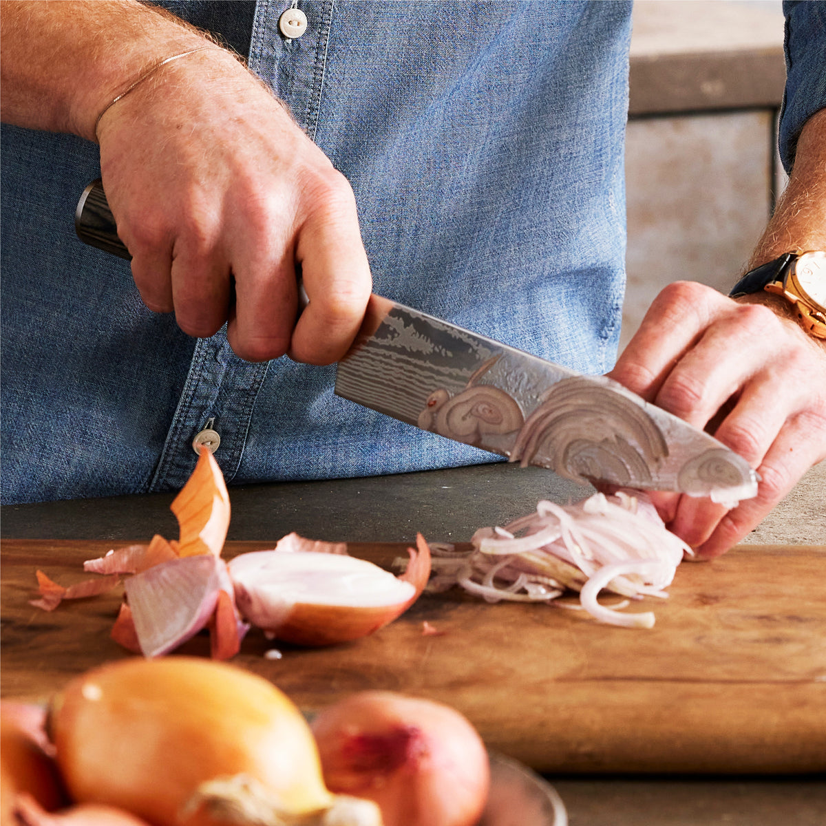 Bobby Flay by GreenPan 8-Inch Stainless Steel Chef Knife with Sheath - Professional Kitchen Knife for Slicing, Dicing & Chopping - Perfect for Home Cooks & Professional Chefs