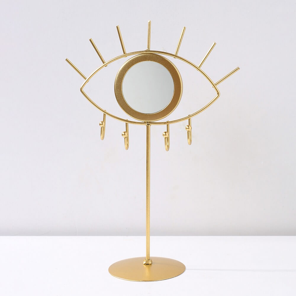 Golden Eye Jewelry Stand Holder - Elegant Display for Rings, Necklaces & Earrings - Perfect for Home Decor, Gift Giving & Jewelry Organization