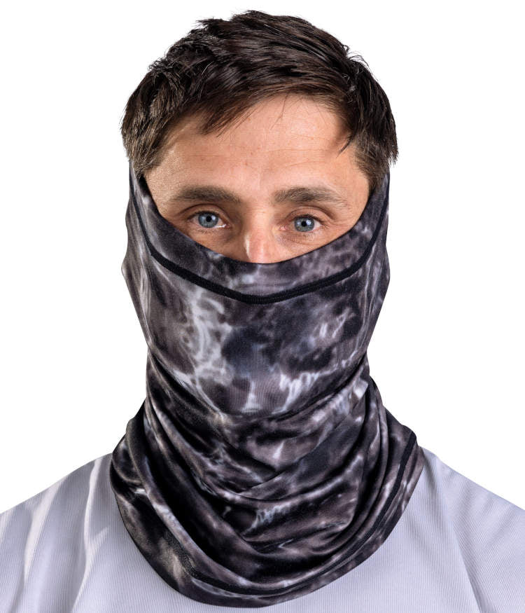 Men's UPF 50+ Adjustable Fleece Neck Gaiter - Winter Face Mask with Drawstring for Outdoor Activities, Hiking & Skiing | Aqua Design