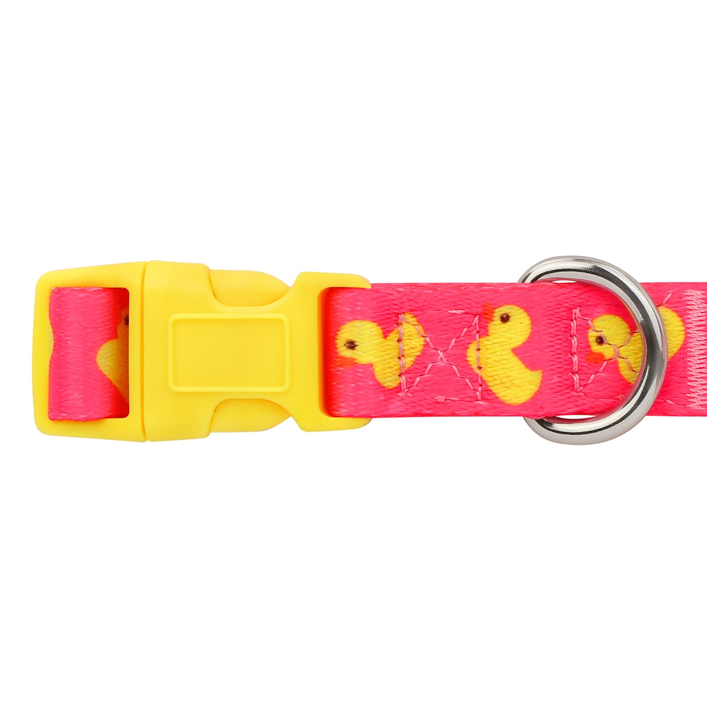 **HDE Adjustable Nylon Dog Collar - Soft & Durable Puppy Collar for Small, Medium & Large Dogs - Pink (Size M) - Perfect for Daily Walks, Training & Outdoor Adventures**