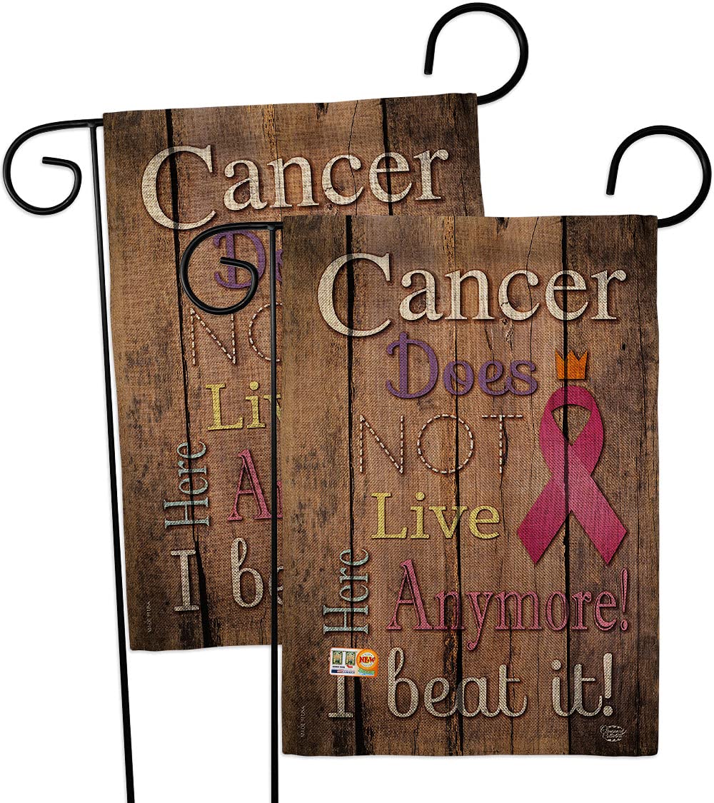 Pink Ribbon Garden Flag 2-Pack - Breast Cancer Awareness & Support Decor - Double-Sided 13x18.5 Inch Inspirational Yard Banner for Survivors, Prevention Campaigns, Home & Garden Decor - Perfect for Front Yard, Porch & Fundraising Events