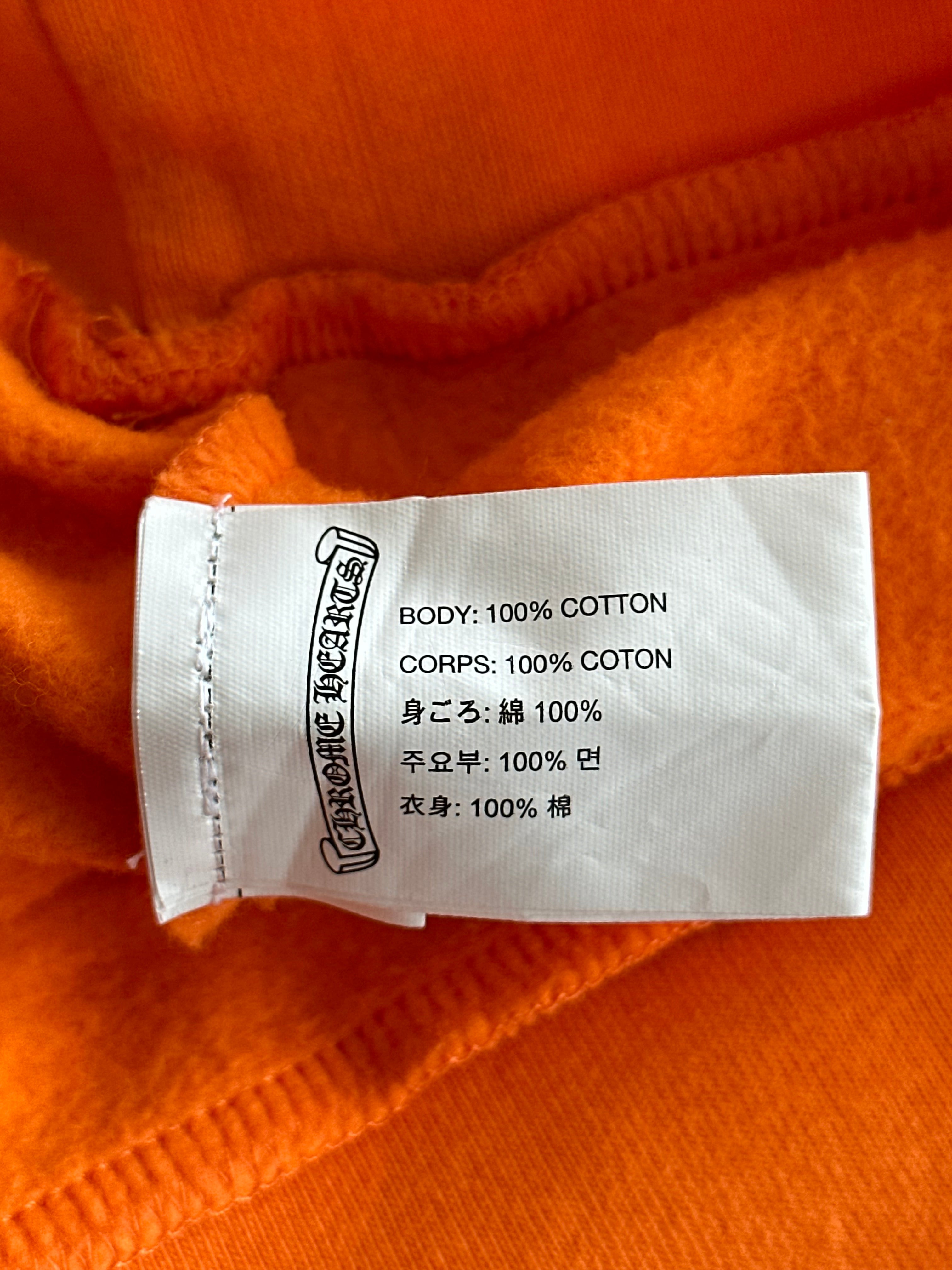 Chrome Hearts Off White Orange & Black Scroll Logo Hoodie - Stylish Streetwear for Men & Women - Perfect for Casual Outfits, Urban Fashion & Everyday Wear