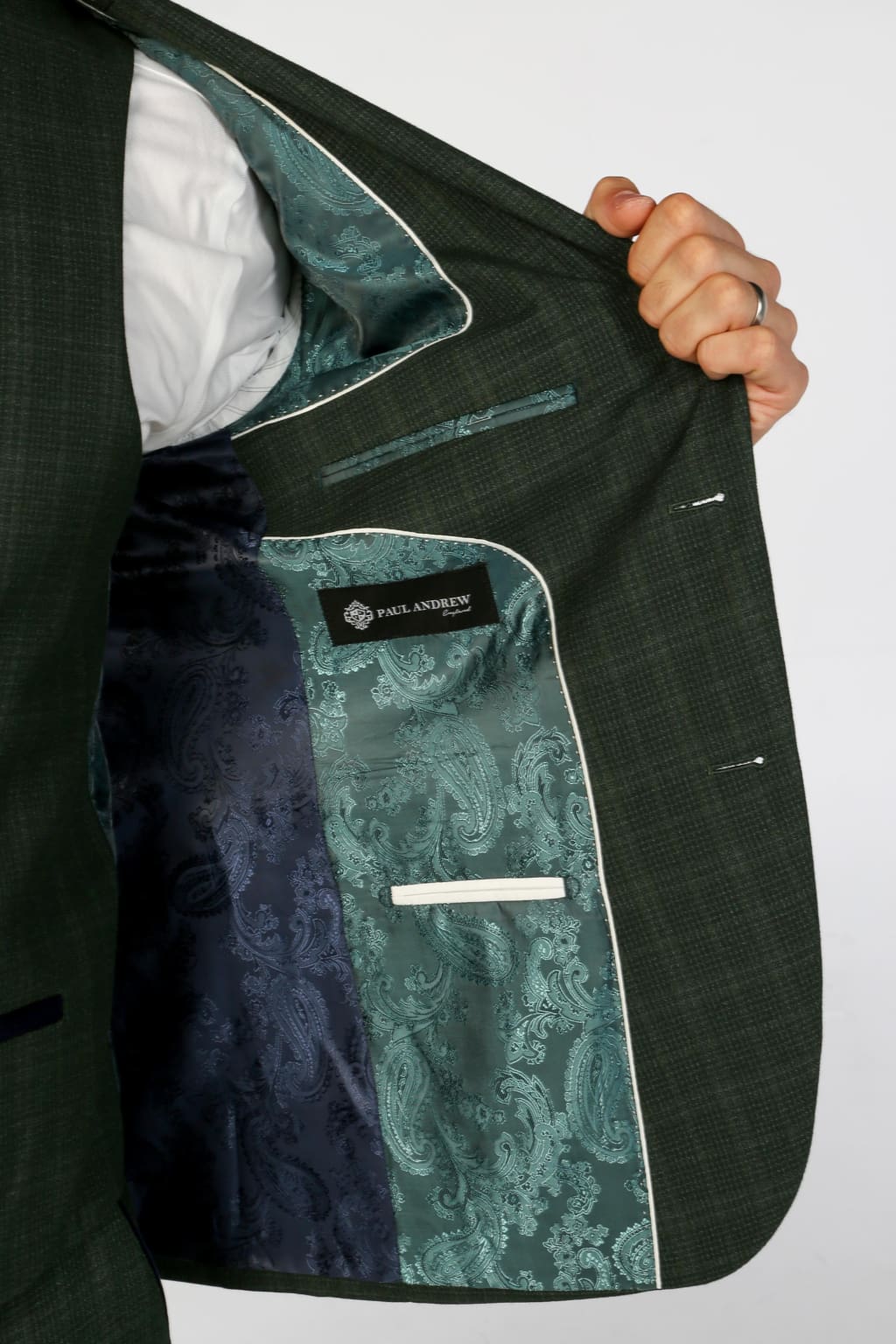 Leo Green Check Three Piece Suit for Men | Formal Business Attire | Wedding & Office Wear | Premium Wool Blend Suit for Professional Occasions