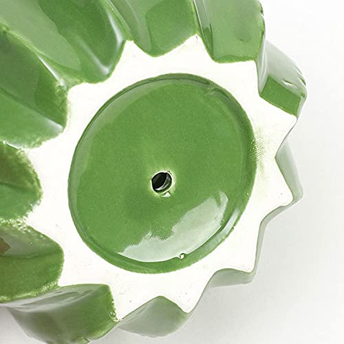VALINK Ceramic Succulent Planter Pot with Drainage Hole - Cactus Shaped Flower Pot for Succulents & Cacti - Durable & Portable for Home, Office, Desk Decor - Perfect for Indoor Plants, Gifts & Small Space Gardening