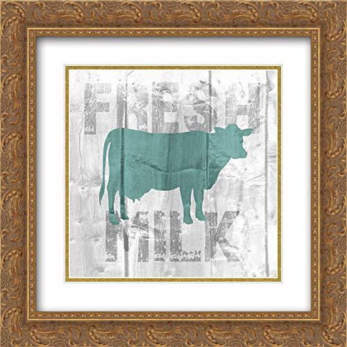Gold Ornate Wood Frame with Double Matting