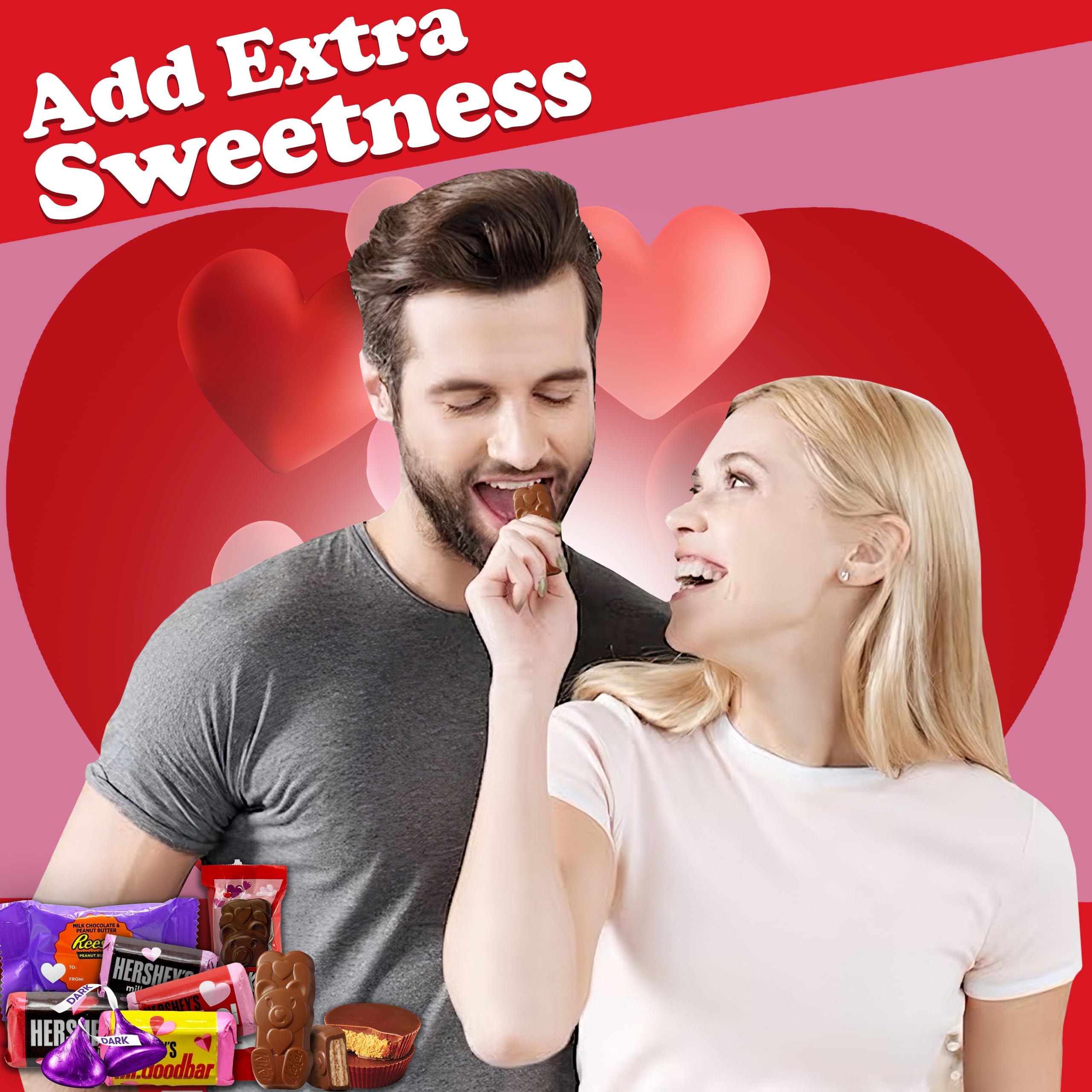Valentine's Day Bulk Chocolate Candy - 5lb Assorted Individually Wrapped Heart Shaped Milk Chocolates for Classroom Parties, Friendship Exchanges & Gift Giving - Red & Pink Candy Mix with Twizzlers - Perfect for School Events, Office Celebrations & Romantic Gifts