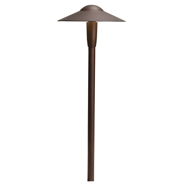 Kichler 15810AZT30R LED 3000K Warm White Outdoor Dome Path Light - Textured Architectural Bronze Finish - Perfect for Garden Walkways, Driveways & Landscape Lighting