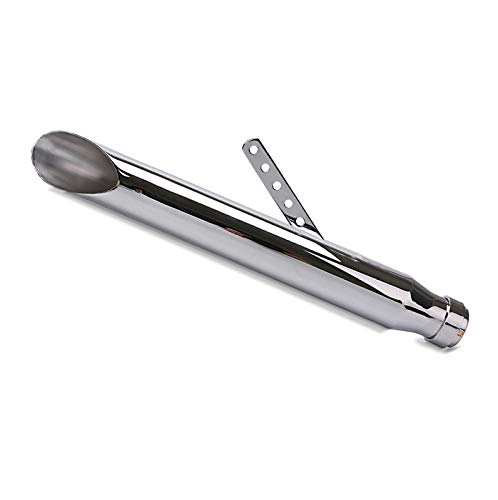 Chrome CB6824 Exhaust Pipe for Cafe Racer & Cruiser Motorcycles - High-Performance Upgrade for Street Bikes and Custom Builds
