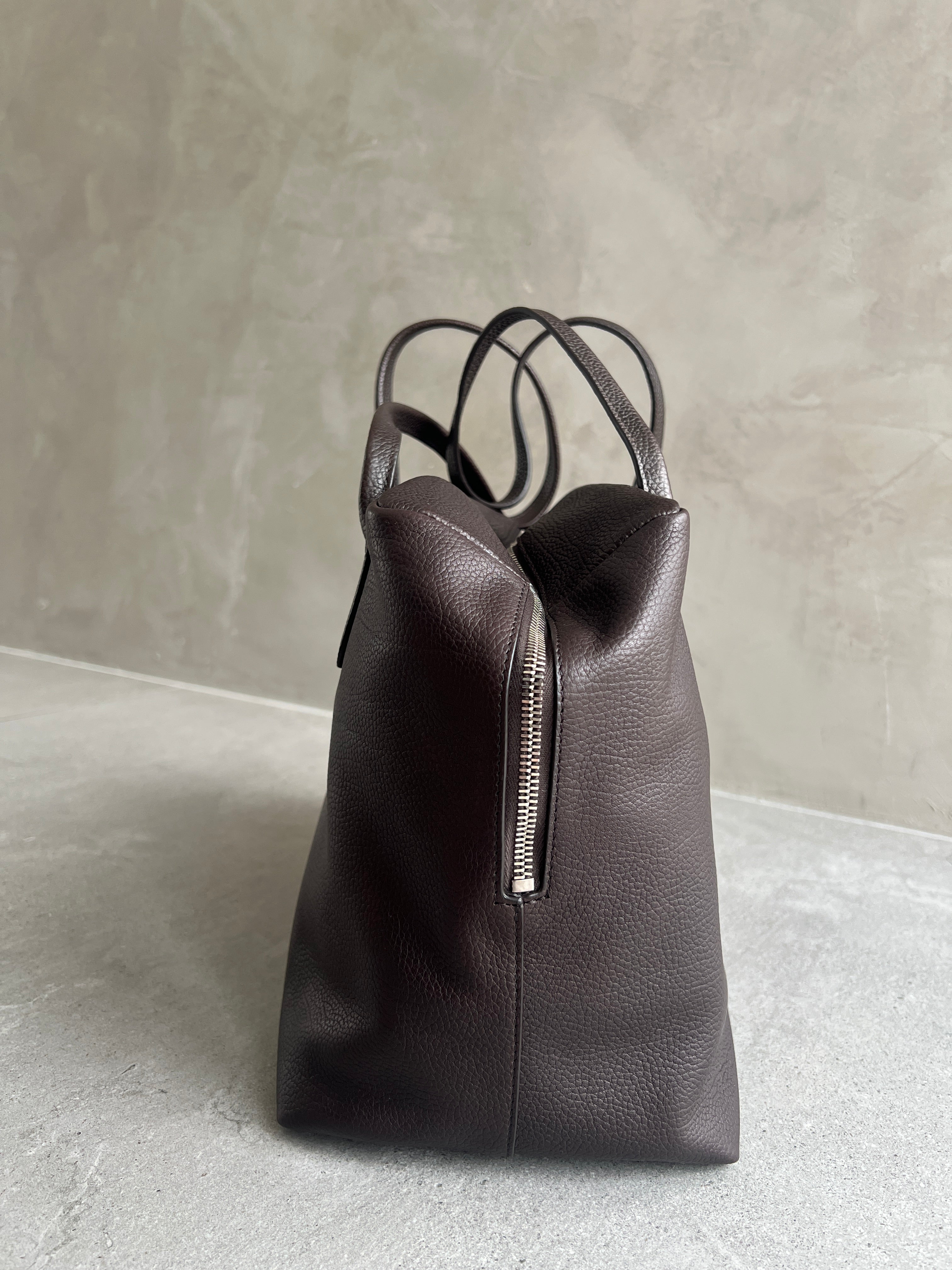 Henri Brunette Leather Handbag - Premium Grain Leather Women's Purse for Work, Travel & Everyday Use