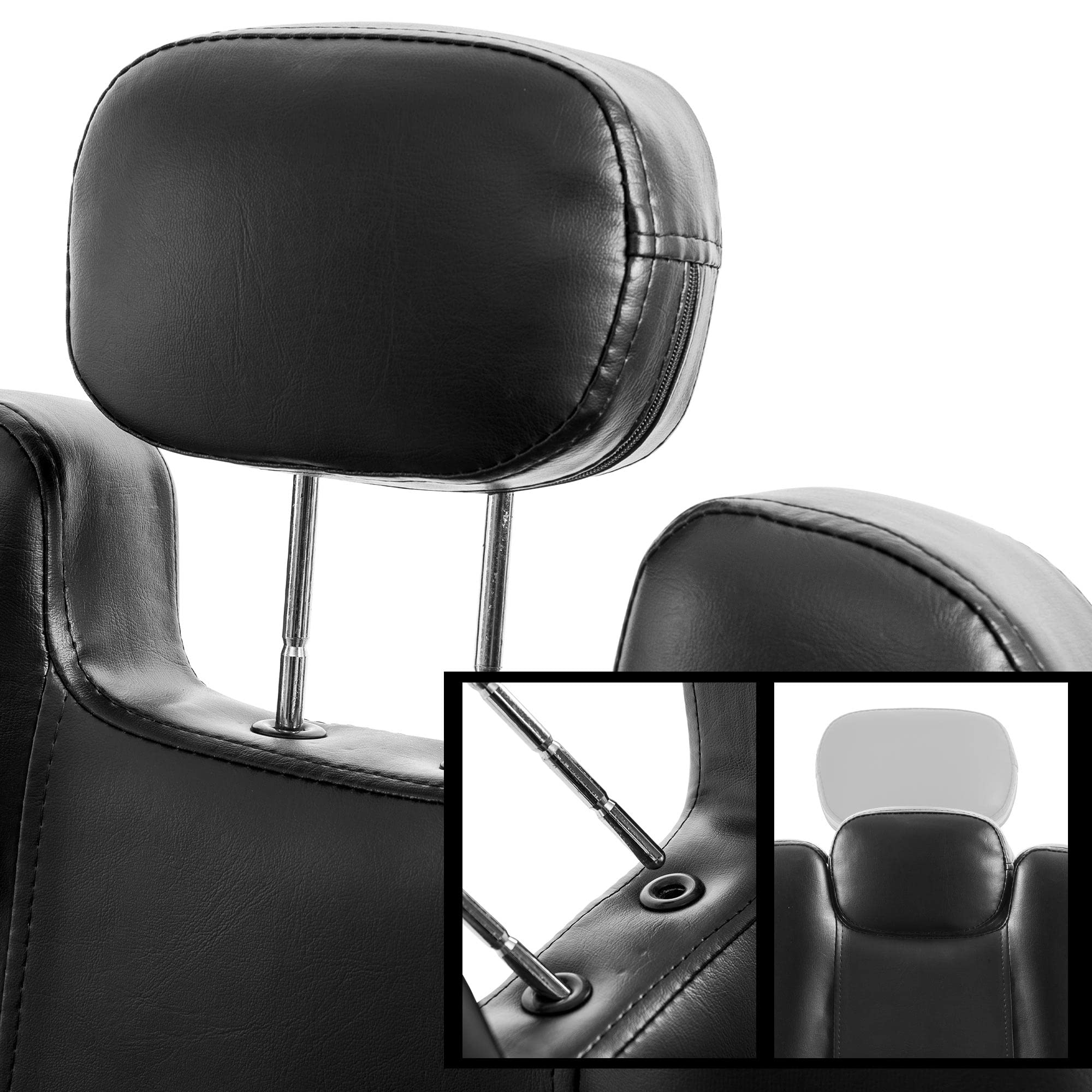 Professional Hydraulic Barber Chair - Heavy Duty Reclining Salon Styling Chair with Adjustable Height for Hair Stylists, Beauty Salons & Spas | Durable Black & Red Design | Perfect for Haircuts, Shaves & Styling Services