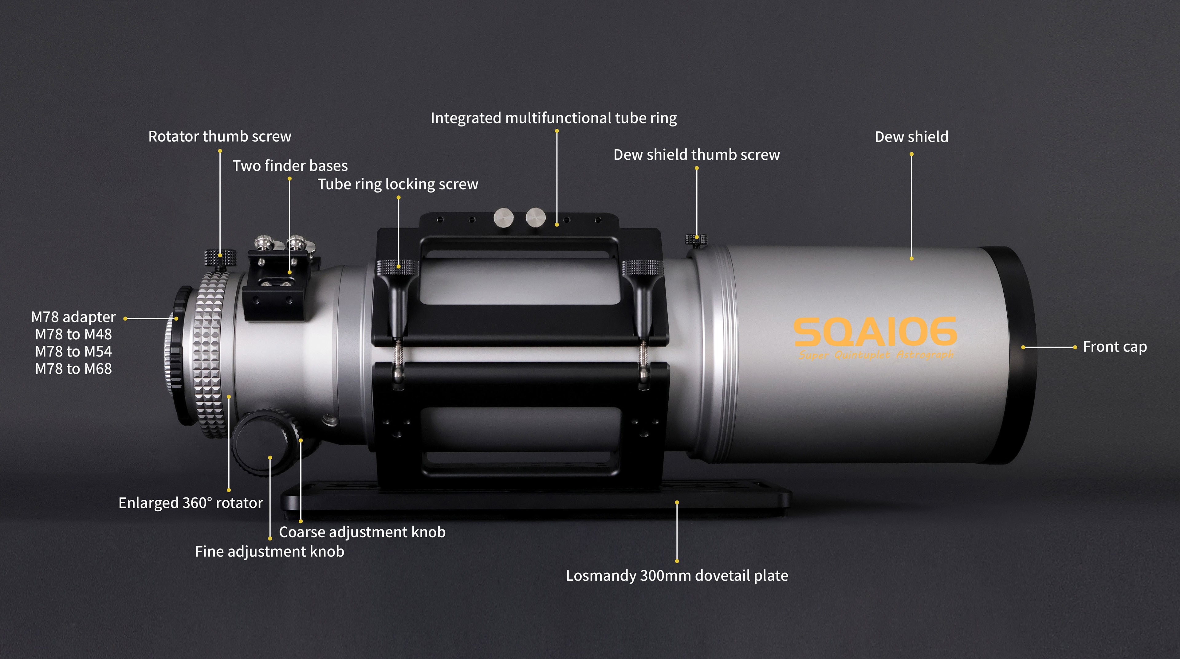 Askar SQA106 Petzval Astrograph Telescope for Astrophotography - Perfect for Deep Space Imaging and Night Sky Observation