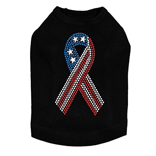 Red White & Blue Patriotic Dog Shirt - XS Black for Small Dogs - Perfect for 4th of July, Memorial Day & Independence Day Celebrations