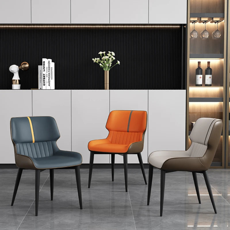 Premium Genuine Leather Dining Chair - Ergonomic Design for Ultimate Comfort - Perfect for Home, Restaurant & Office Use