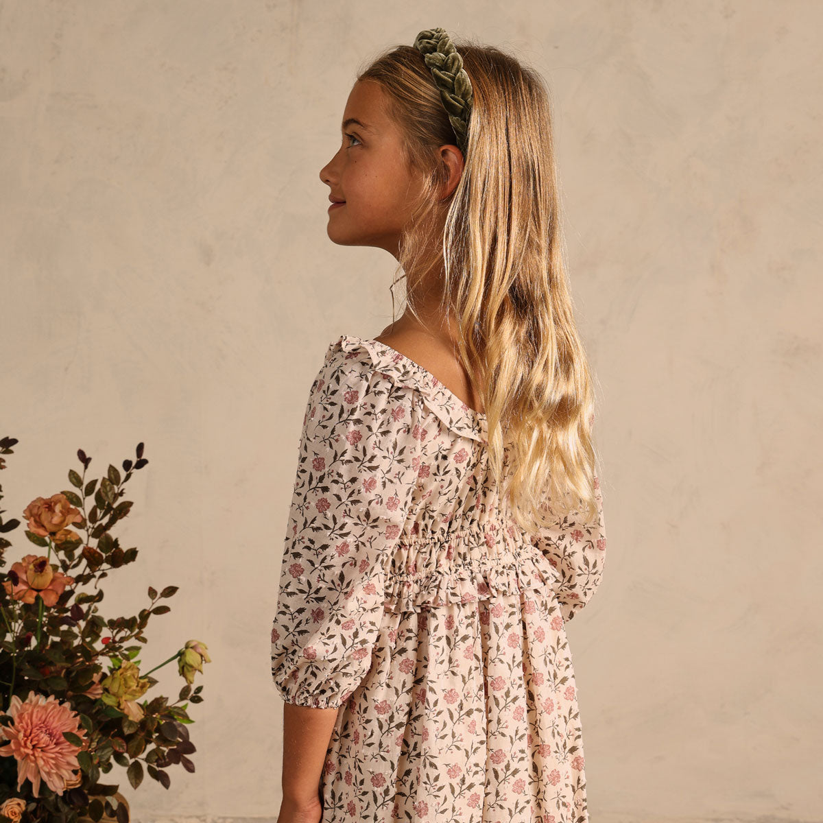 Junie Dress - Poppy Bloom Floral Print in Ecru | Women's Summer Casual Dress for Beach, Vacation & Outdoor Events | FINAL SALE