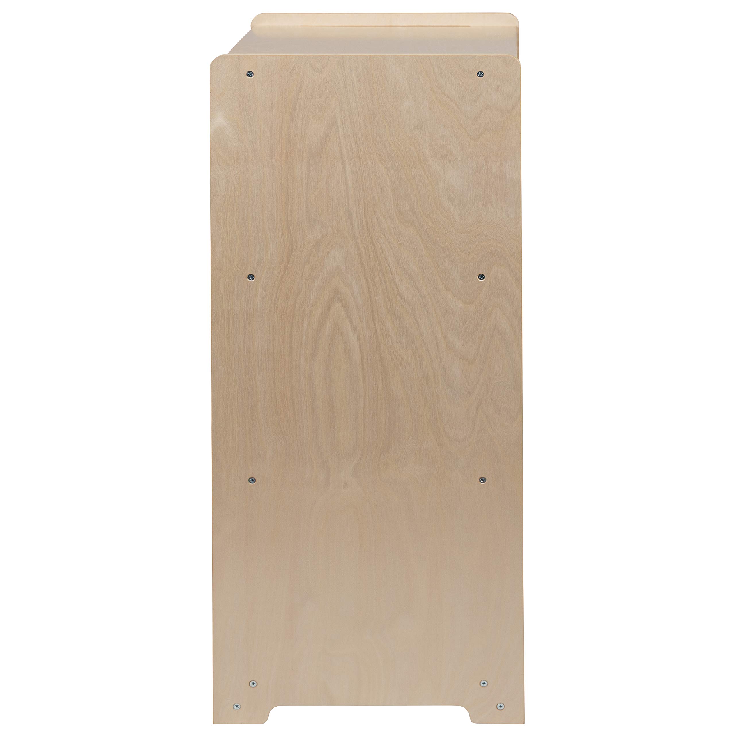 Wooden 3-Section School & Classroom Storage Cabinet - Commercial & Home Use - Safe Kids Furniture - 36 Inch Height Natural Finish - Perfect for Organizing Books, Toys & School Supplies